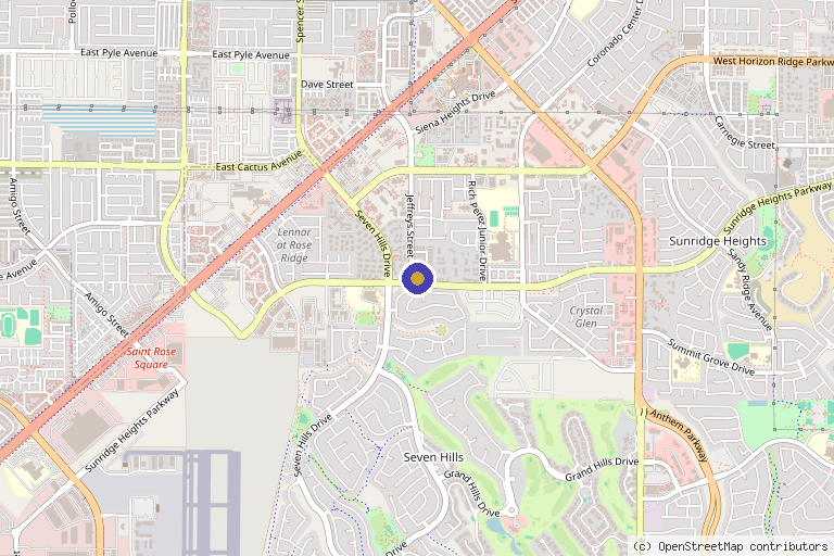 Map showing the location of Lux Bio Therapy in Henderson, NV