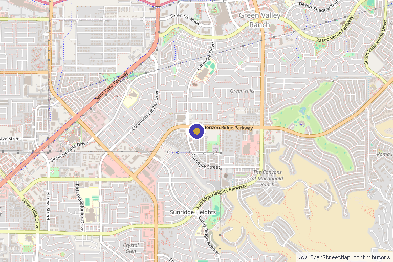 Map showing the location of Elevate Health and Wellness LV in Henderson, NV