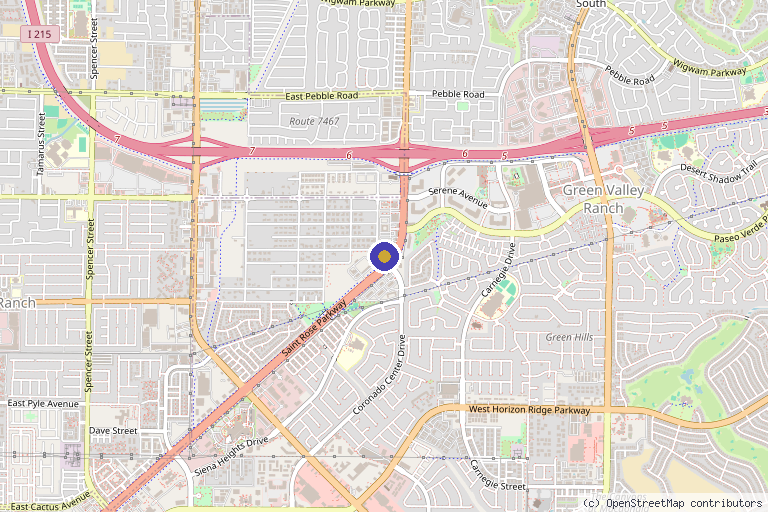 Map showing the location of Ageless Performance Recovery and Wellness in Henderson, NV