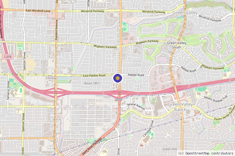 Map showing the location of Aethereal Medical Spa & Wellness in Henderson, NV