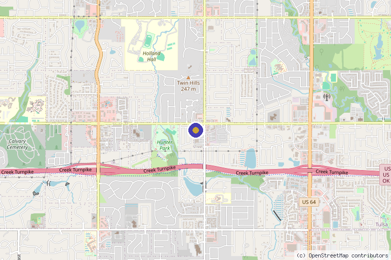 Map showing the location of Emerge Medical & Well Spa in Tulsa, OK