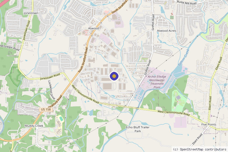 Map showing the location of Charter Medical LLC in Winston Salem, NC