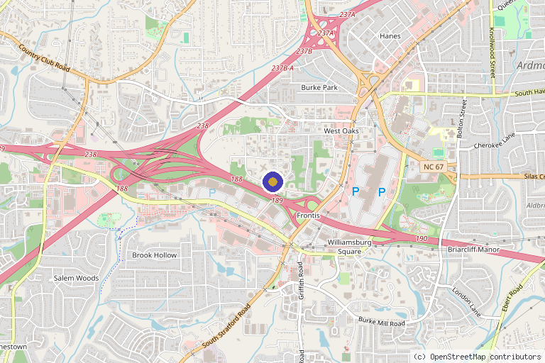 Map showing the location of Innovative Aesthetics MD in Winston-Salem, NC