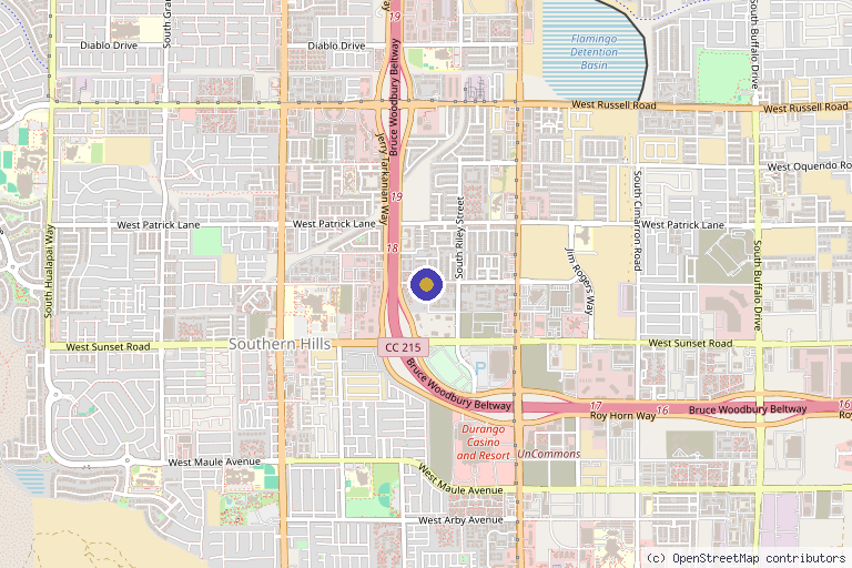 Map showing the location of Bloom Regenerative in Las Vegas, NV