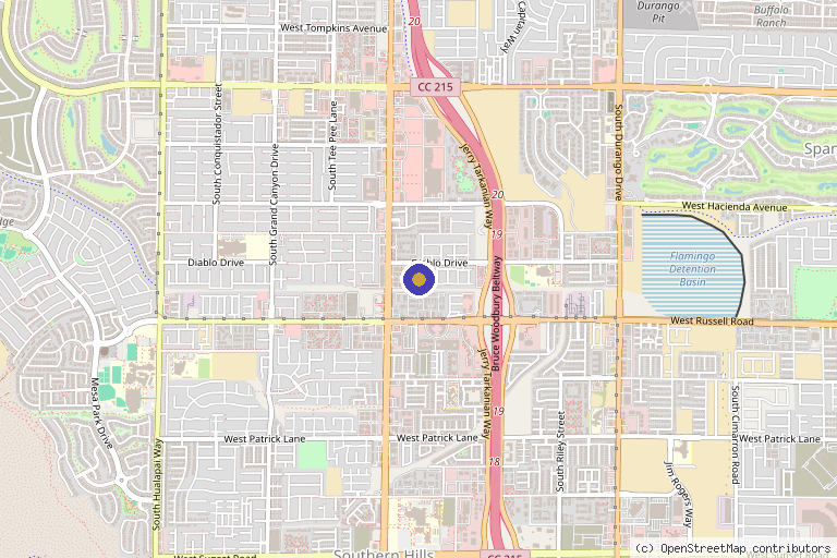 Map showing the location of Simply Radiant Med Spa in Las Vegas, NV