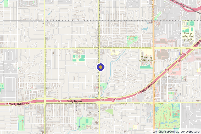 Map showing the location of Lifestyle Medical Center in Tulsa, OK