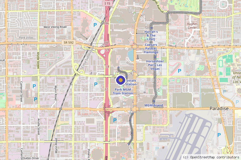 Map showing the location of Kalologie | ARIA Resort | IV Therapy & More in Las Vegas, NV