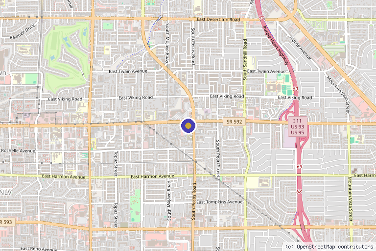 Map showing the location of IUVENTUS MEDICAL CENTER in Las Vegas, NV