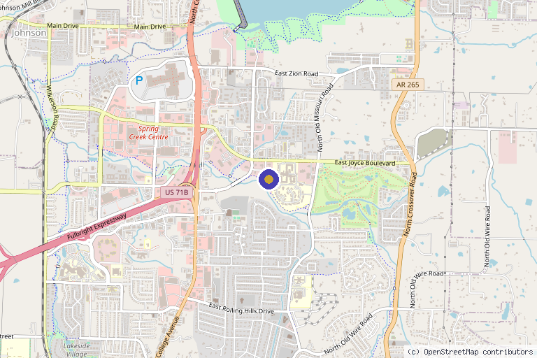 Map showing the location of Radiance By Roller in Fayetteville, AR