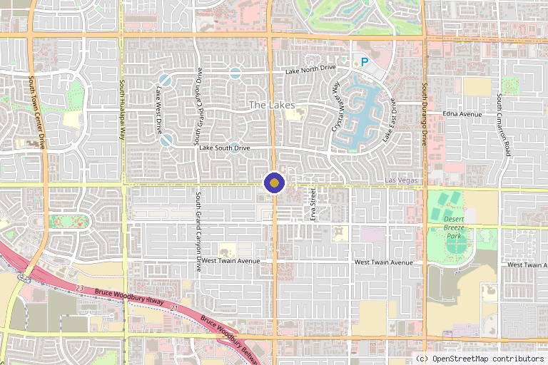 Map showing the location of Bionetics Health in Las Vegas, NV