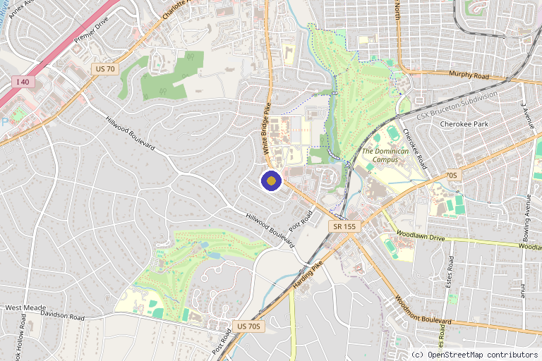Map showing the location of Botox Nashville in Nashville, TN