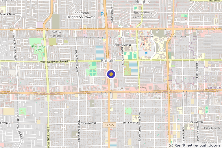 Map showing the location of Advanced Aesthetics in Las Vegas, NV
