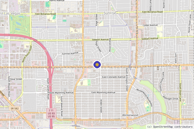 Map showing the location of Alena Medspa Las Vegas by Alonso Medical Center in Las Vegas, NV