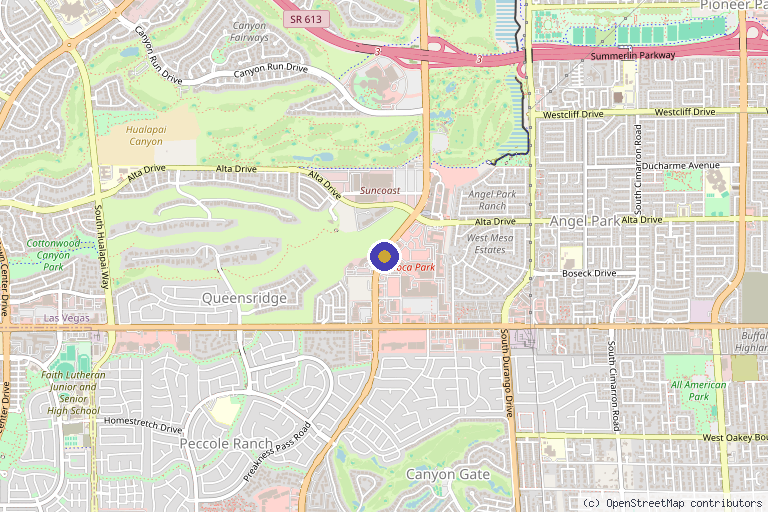 Map showing the location of Regenerative Health System in North Las Vegas, NV
