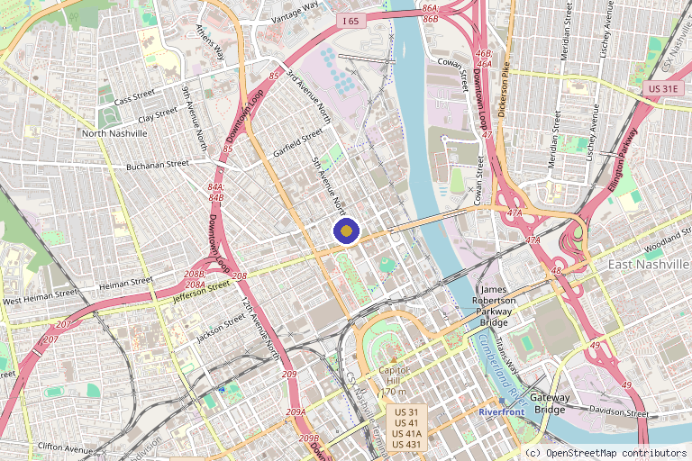 Map showing the location of The Aesthetics Club Nashville - By Nash Injections by Hannah in Nashville, TN