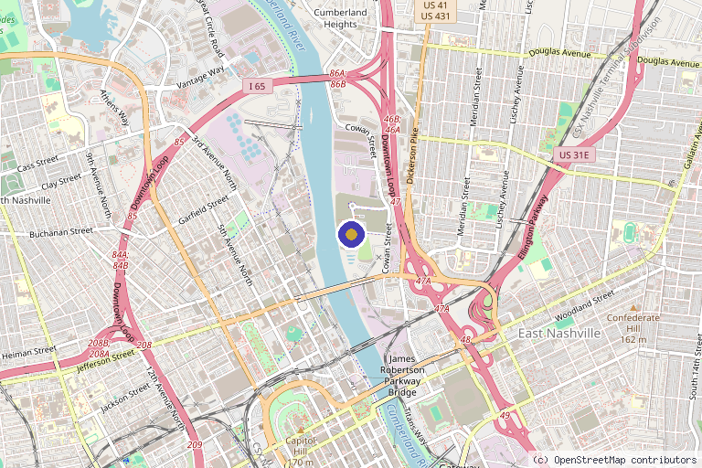 Map showing the location of Toxxology® in Nashville, TN