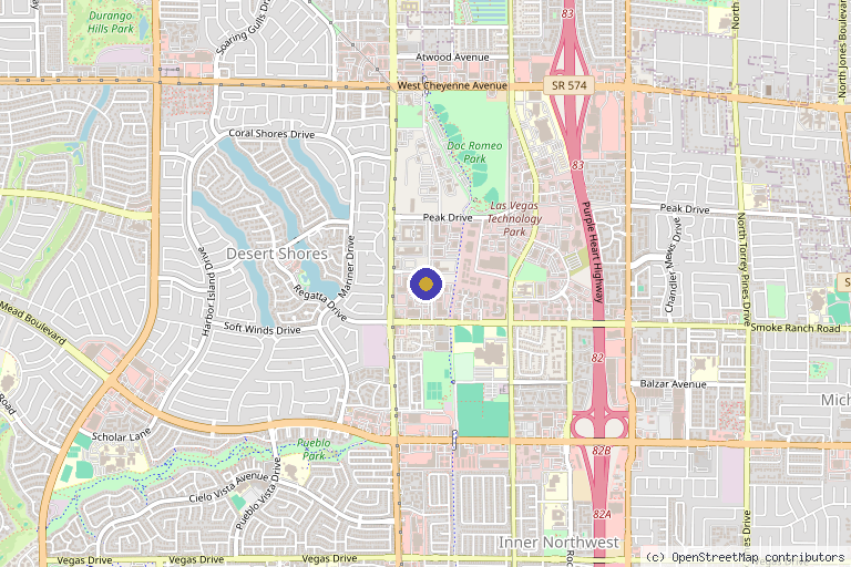 Map showing the location of Oasis Regenerative Medicine in Las Vegas, NV