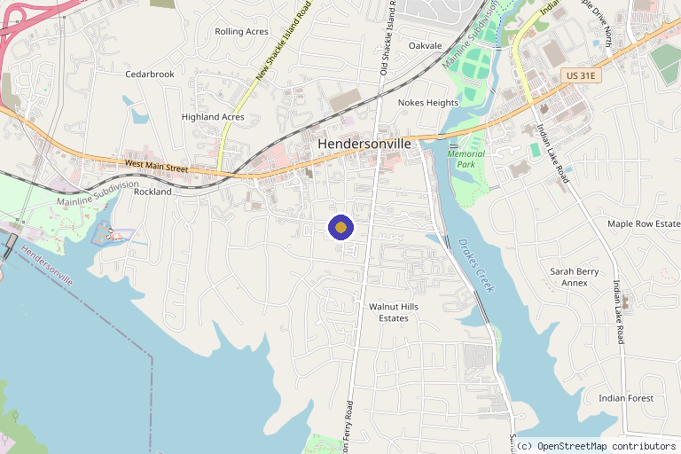 Map showing the location of Hydration Haven in Hendersonville, TN