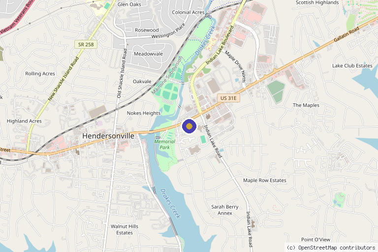Map showing the location of Belle Âme Aesthetics in Hendersonville, TN