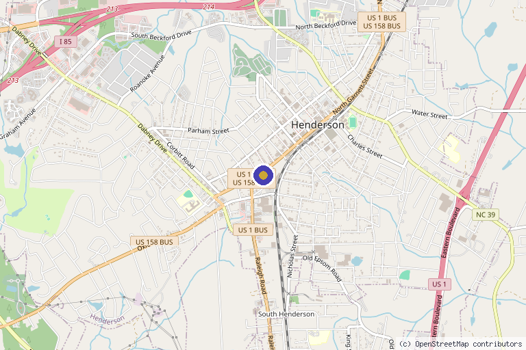 Map showing the location of AdVance Joint Regeneration in Henderson, NC