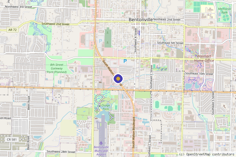 Map showing the location of I IV Hydration & Wellness in Bentonville, AR