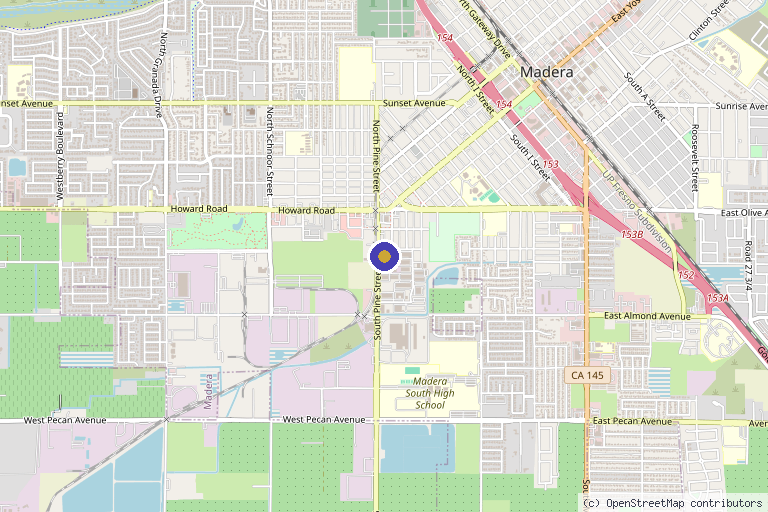 Map showing the location of Replenished in Madera, CA