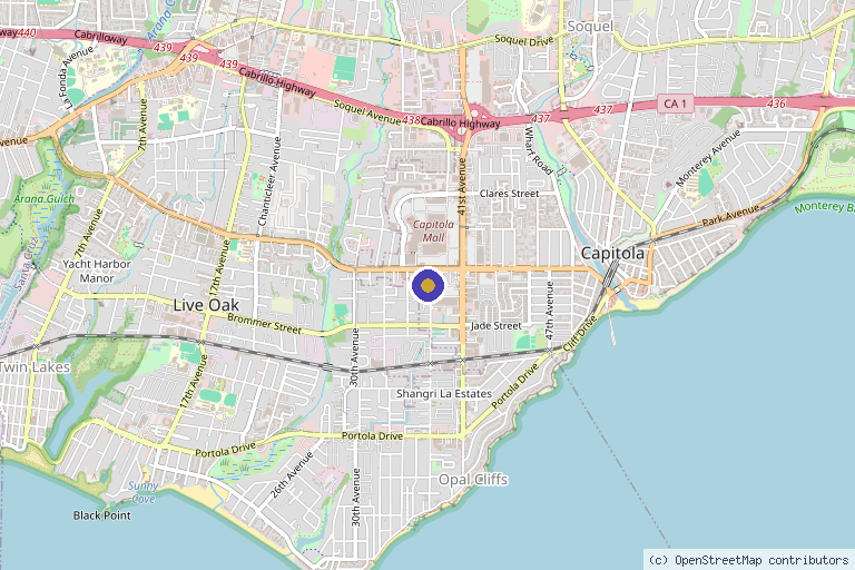 Map showing the location of Navigator Medical Consultancy in Capitola, CA