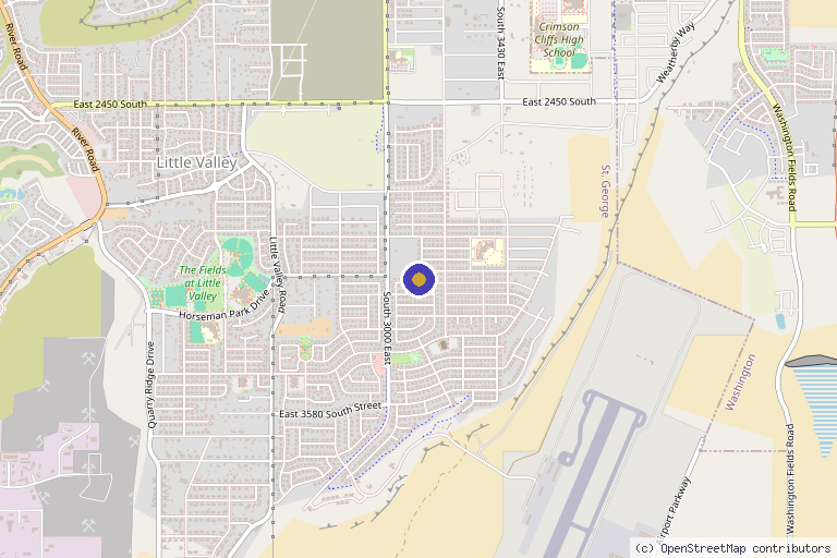 Map showing the location of St George iV in St. George, UT