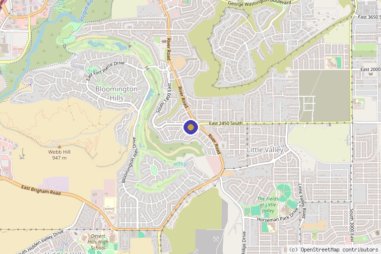 Map showing the location of ERTH Wellness and Spa Cold Plunge, Sauna, Red Light and Stem Cell in St. George, UT