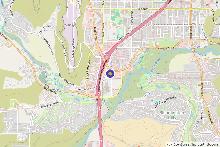 Map showing the location of Revive Aesthetic Medicine & Wellness in St. George, UT