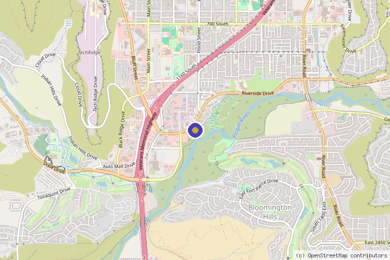 Map showing the location of Watts Wellness & Medical Aesthetics in St. George, UT