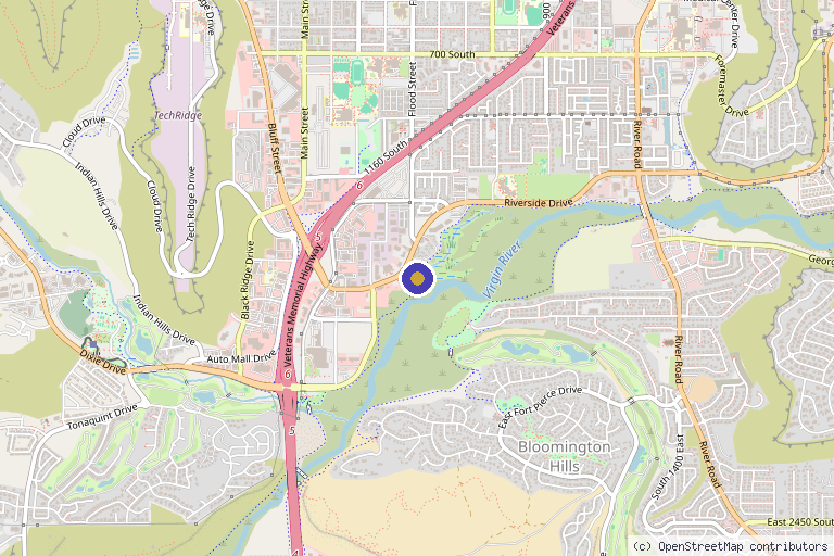 Map showing the location of Level Up Wellness in St. George, UT