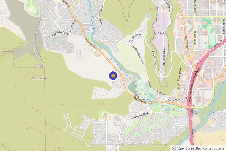 Map showing the location of BodyFix Medical in St. George, UT