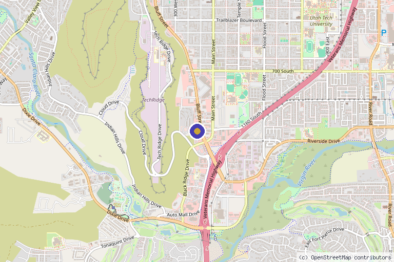 Map showing the location of Finish First Medical in St. George, UT
