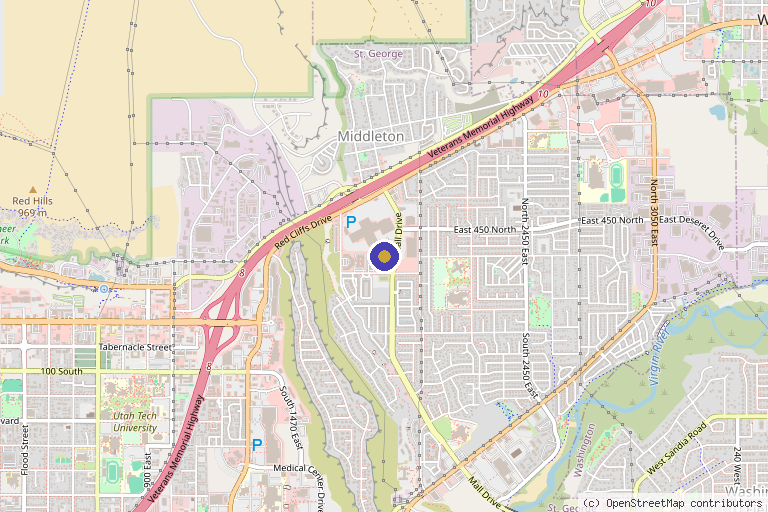 Map showing the location of Alternative & Preventative Medicine of Southern Utah in St. George, UT
