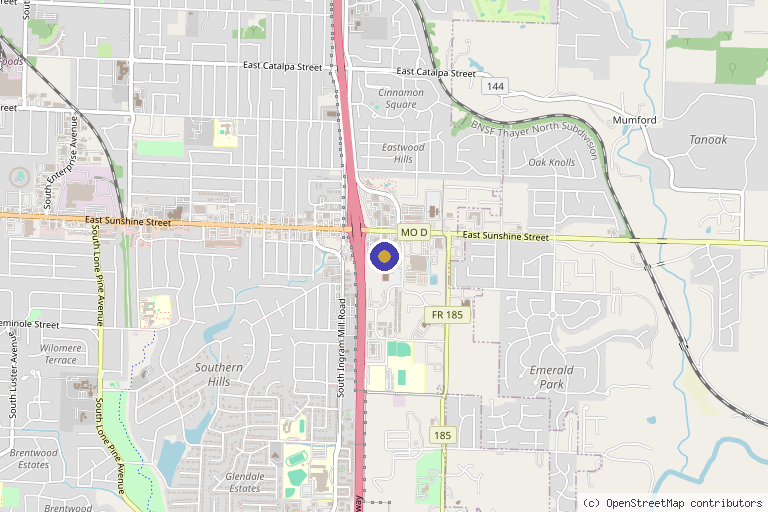 Map showing the location of Soul Beauty Aesthetics in Springfield, MO