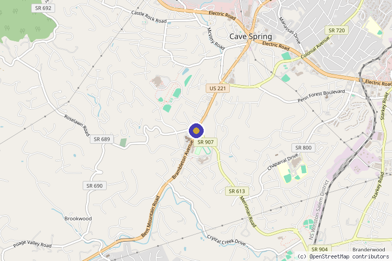 Map showing the location of Ignite Orthopaedic & Wellness Clinic in Radford, VA