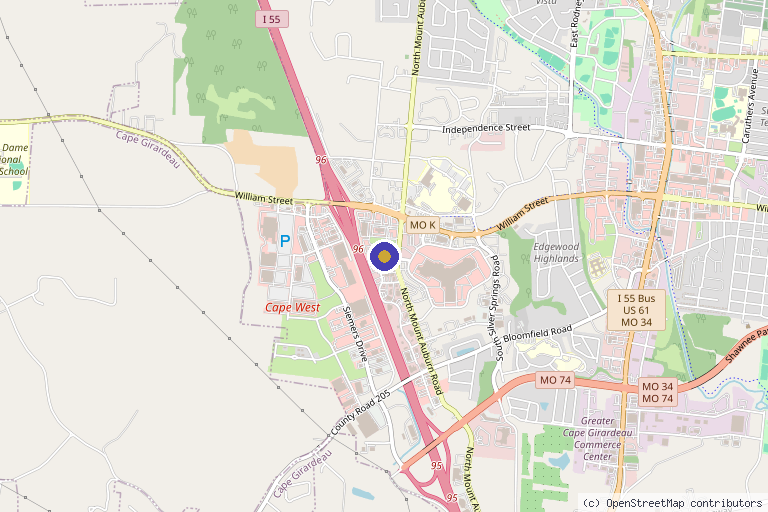 Map showing the location of PC Medical Centers in Independence, MO