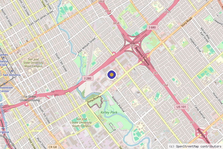Map showing the location of True You Aesthetic in San Jose, CA