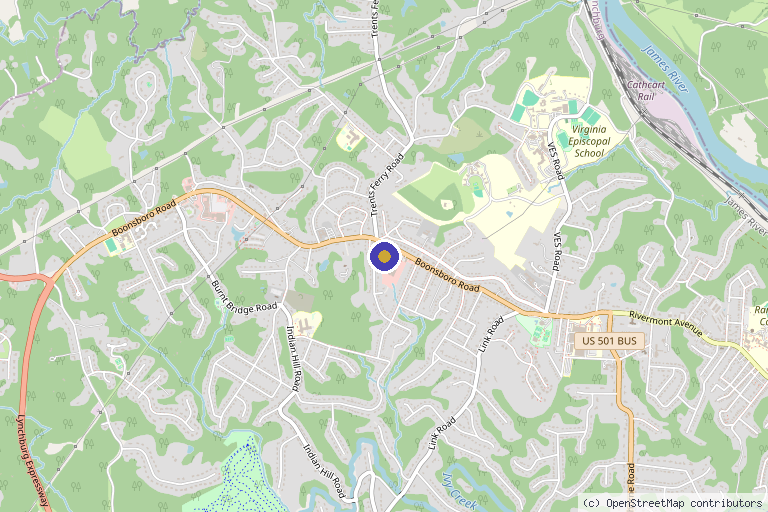 Map showing the location of Best Aesthetics, LLC in Lynchburg, VA