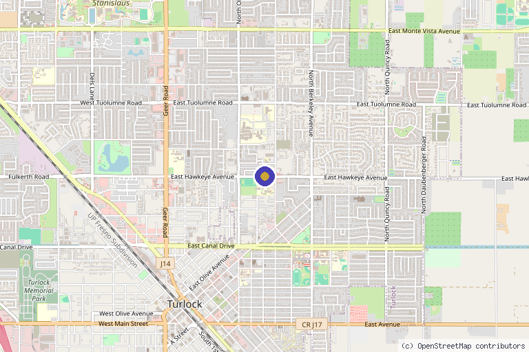 Map showing the location of McMillan Institute of Regenerative Orthopedics, PC in Modesto, CA