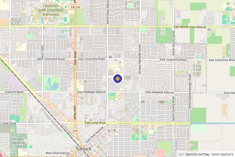 Map showing the location of Novella Medical Services in Turlock, CA