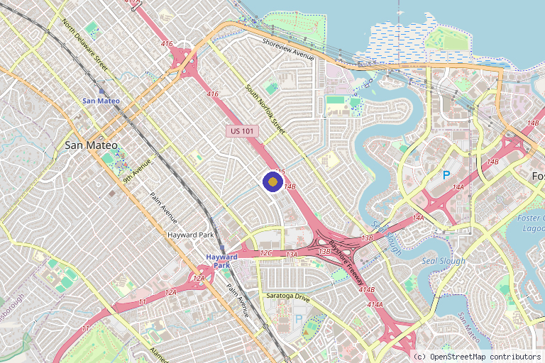 Map showing the location of Nature Health Medical in San Mateo, CA