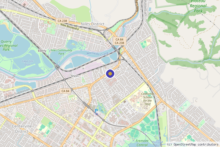 Map showing the location of New Image Medical Spa in Fremont, CA