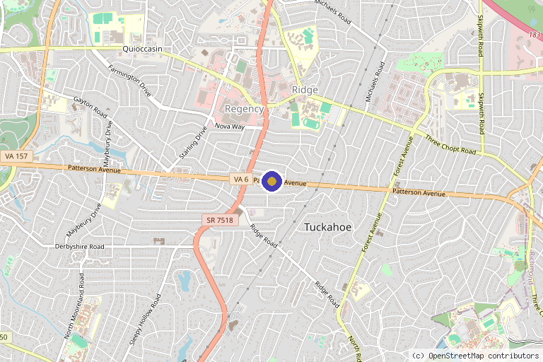 Map showing the location of Regenerate Richmond in Richmond, VA