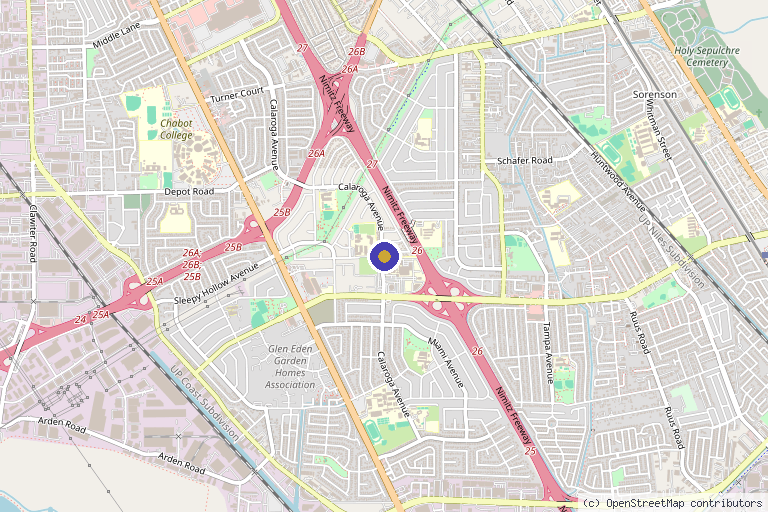 Map showing the location of Hayward Family Care: Stem Cell Clinic in Fairfield, CA