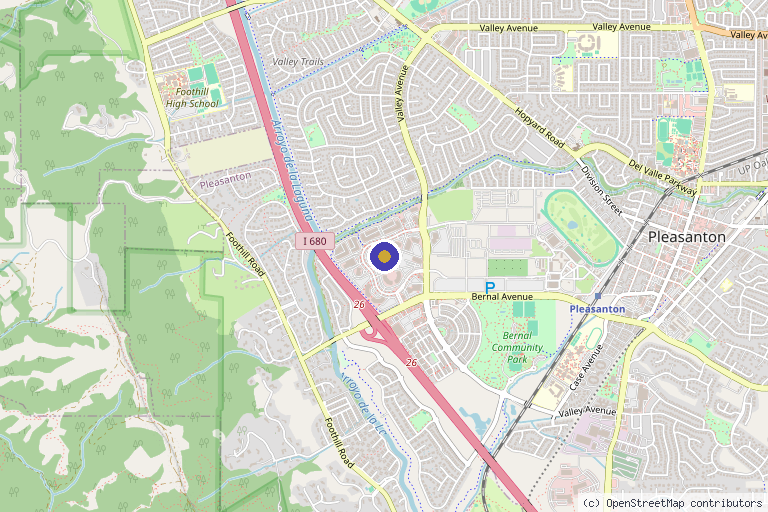Map showing the location of The Spine & Pain Center Of California in Pleasanton, CA