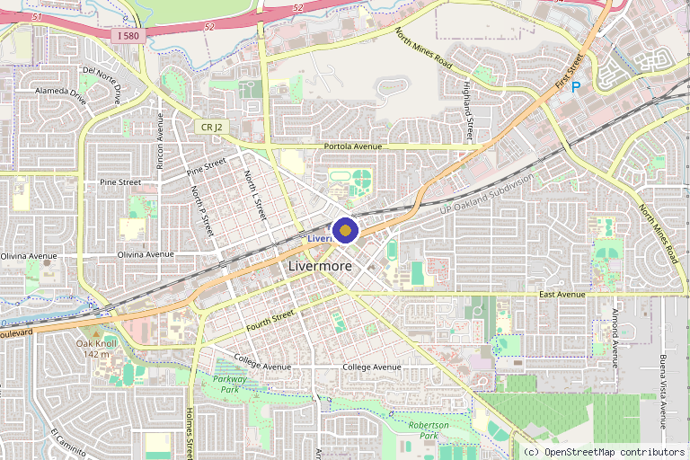 Map showing the location of LūxMD in Livermore, CA