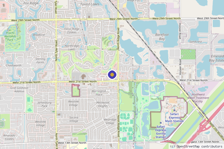 Map showing the location of Glo Up Med Spa in Wichita, KS