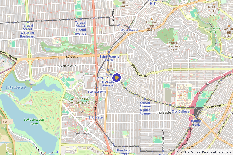 Map showing the location of Smart Medicine SF: Vinh Ngo, MD in San Francisco, CA